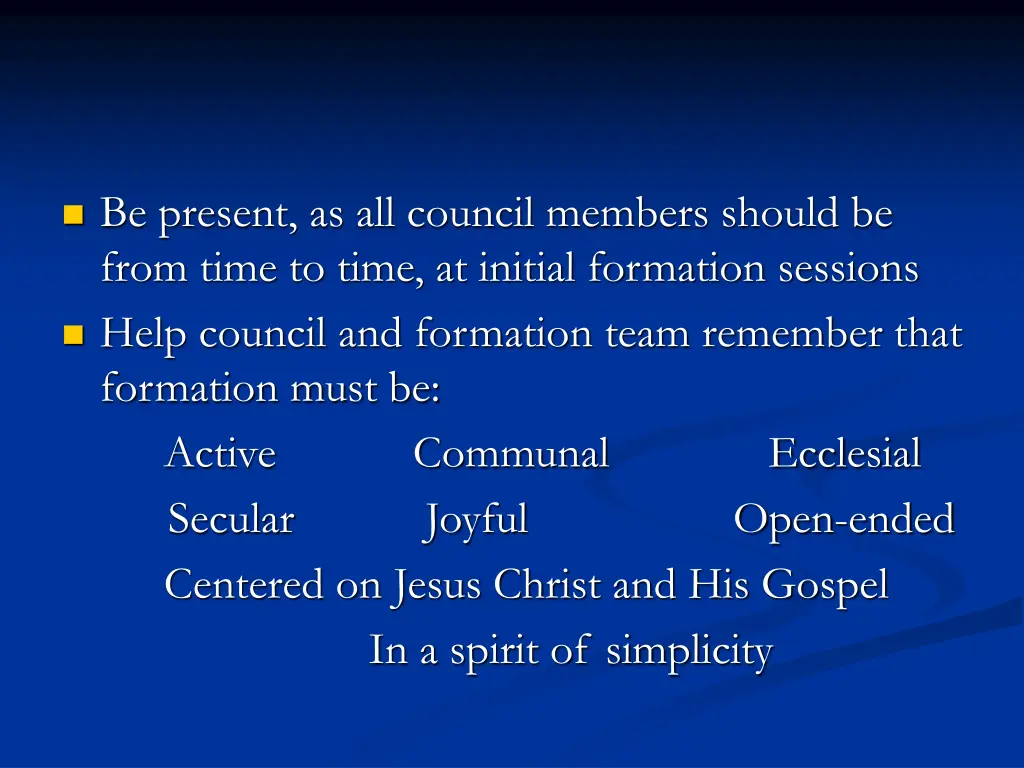 be present as all council members should be from