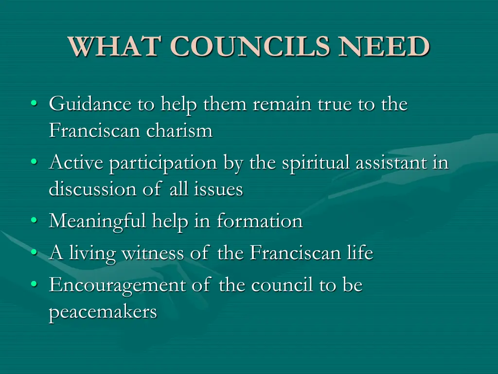 what councils need