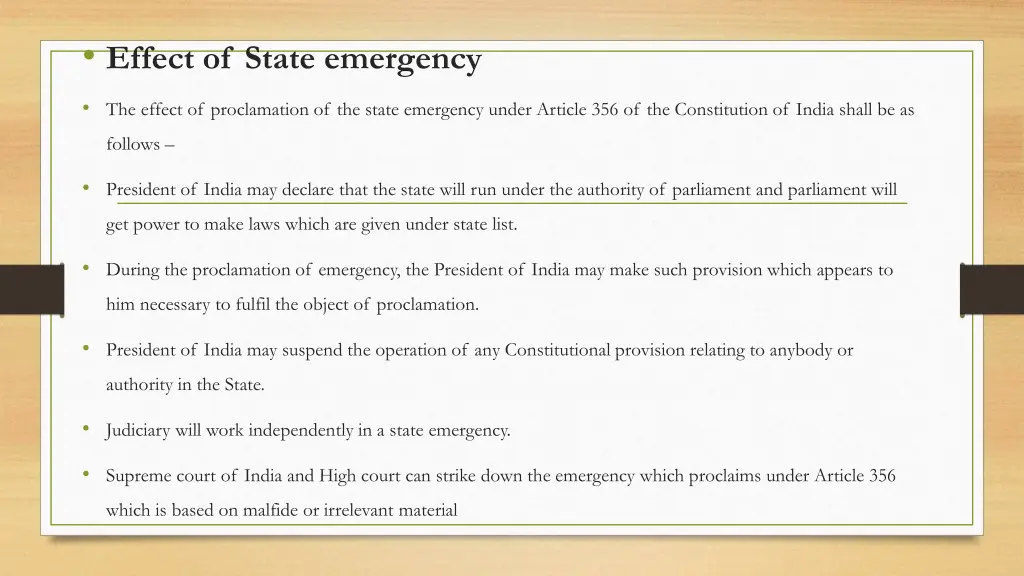 effect of state emergency