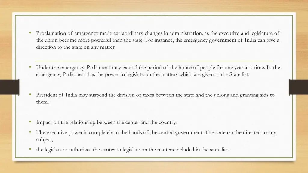 proclamation of emergency made extraordinary