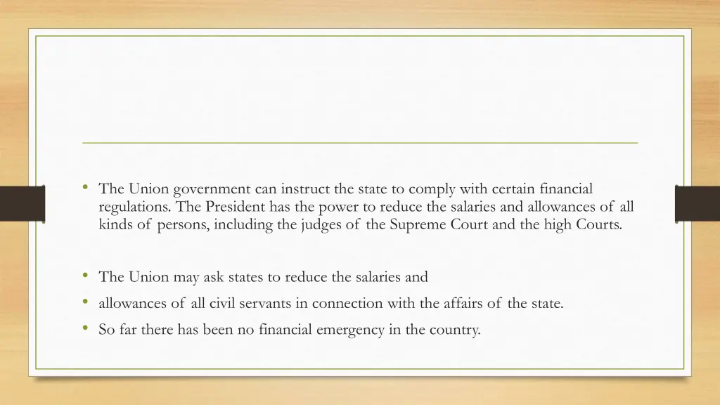 the union government can instruct the state