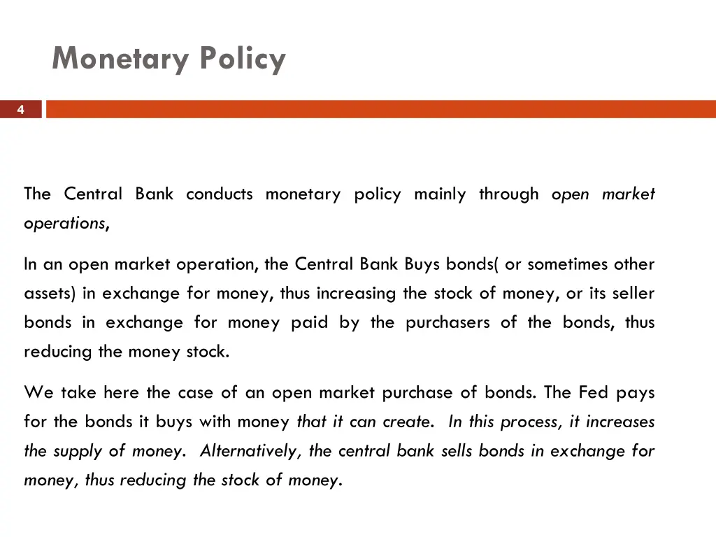 monetary policy