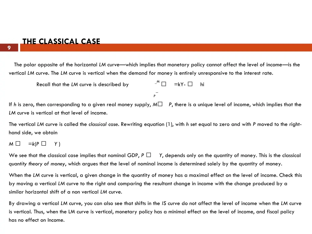 the classical case