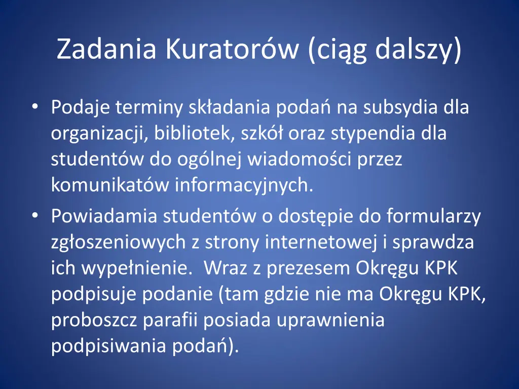 zadania kurator w ci g dalszy 1