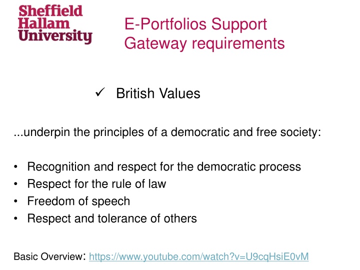 e portfolios support gateway requirements