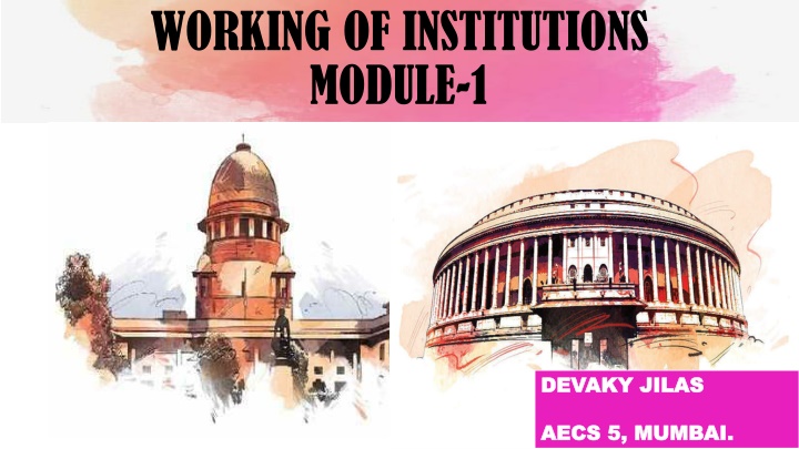 working of institutions module 1