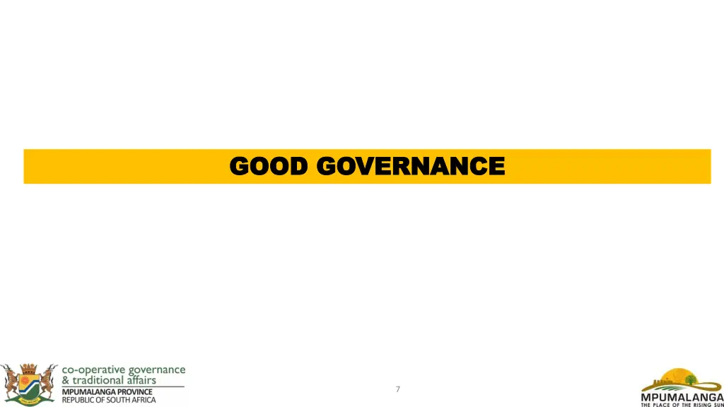 good governance good governance