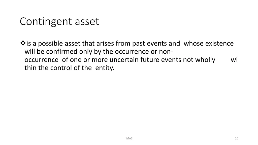 contingent asset