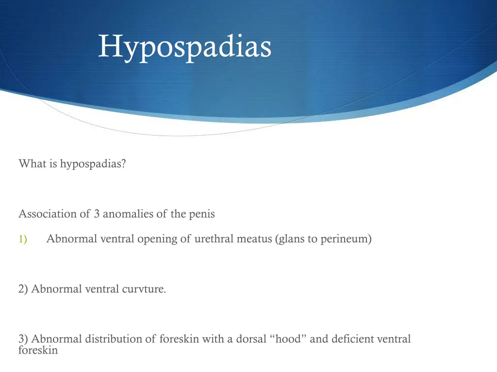 hypospadias