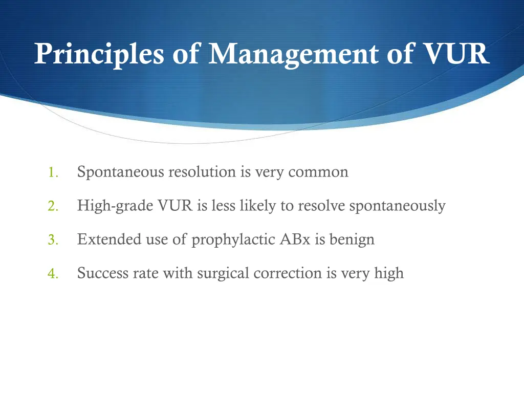 principles of management of vur