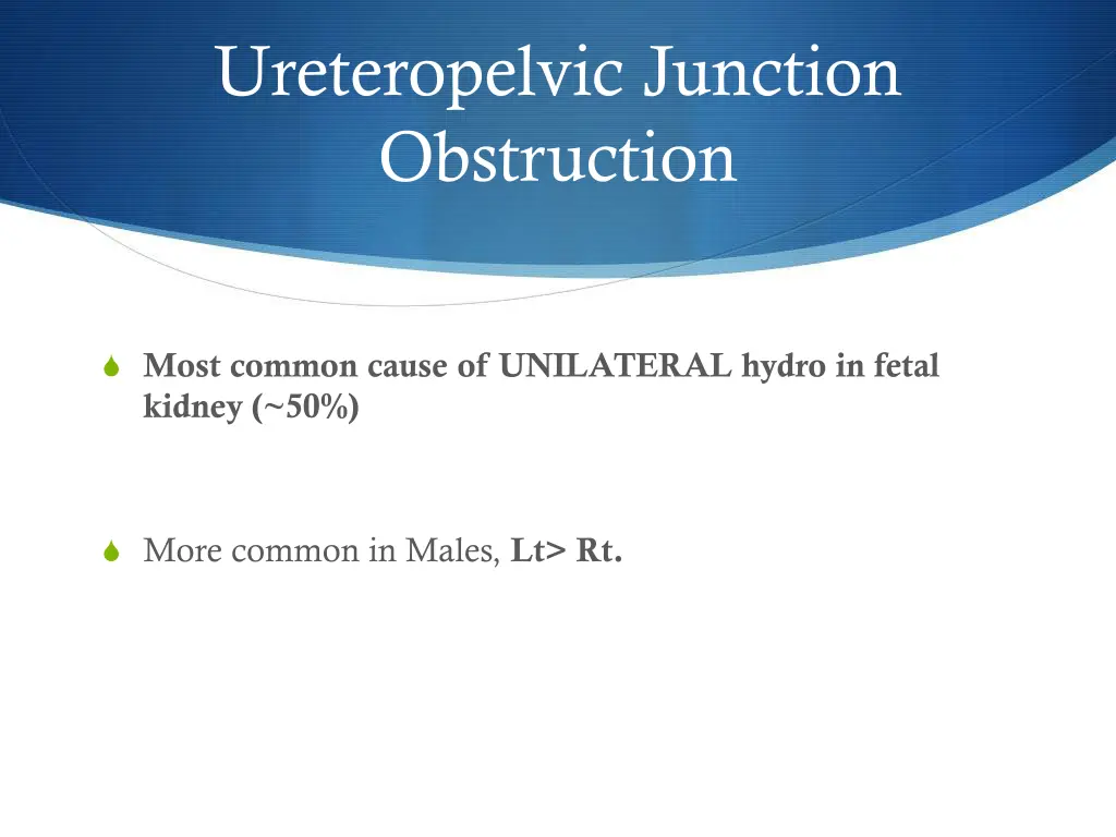 ureteropelvic junction obstruction