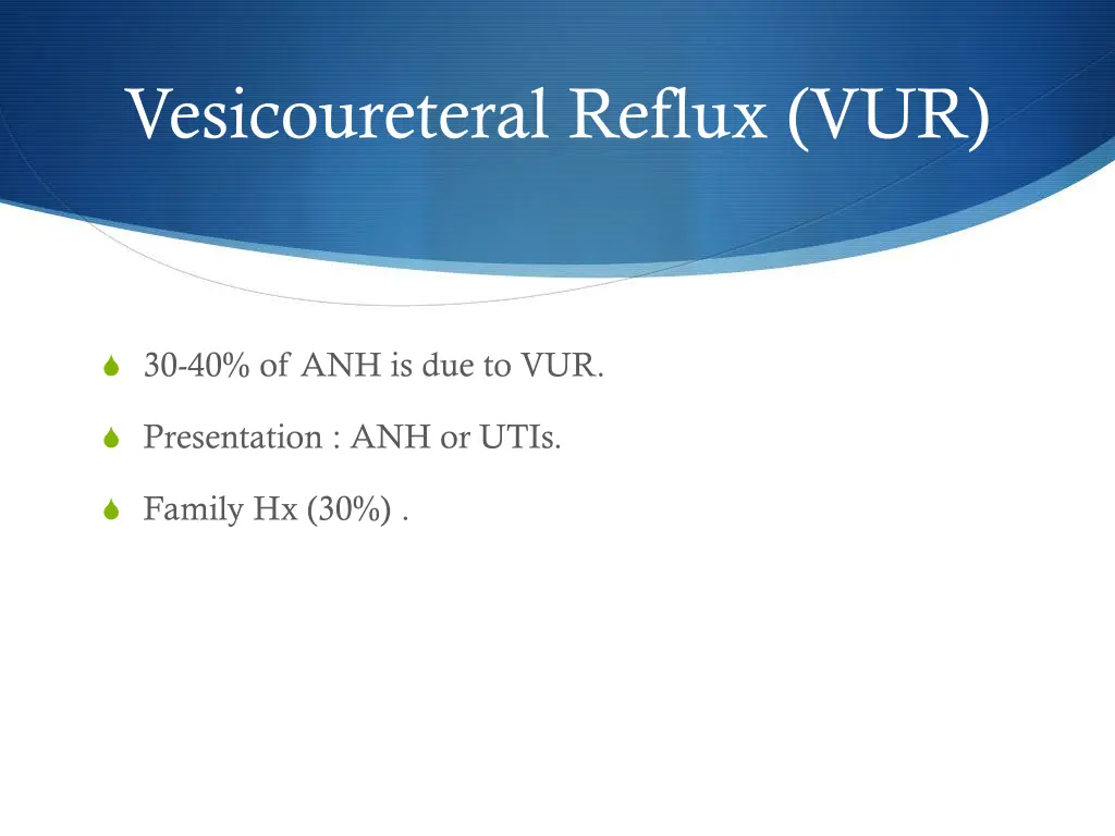 vesicoureteral reflux vur 1