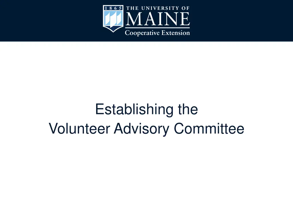 establishing the volunteer advisory committee