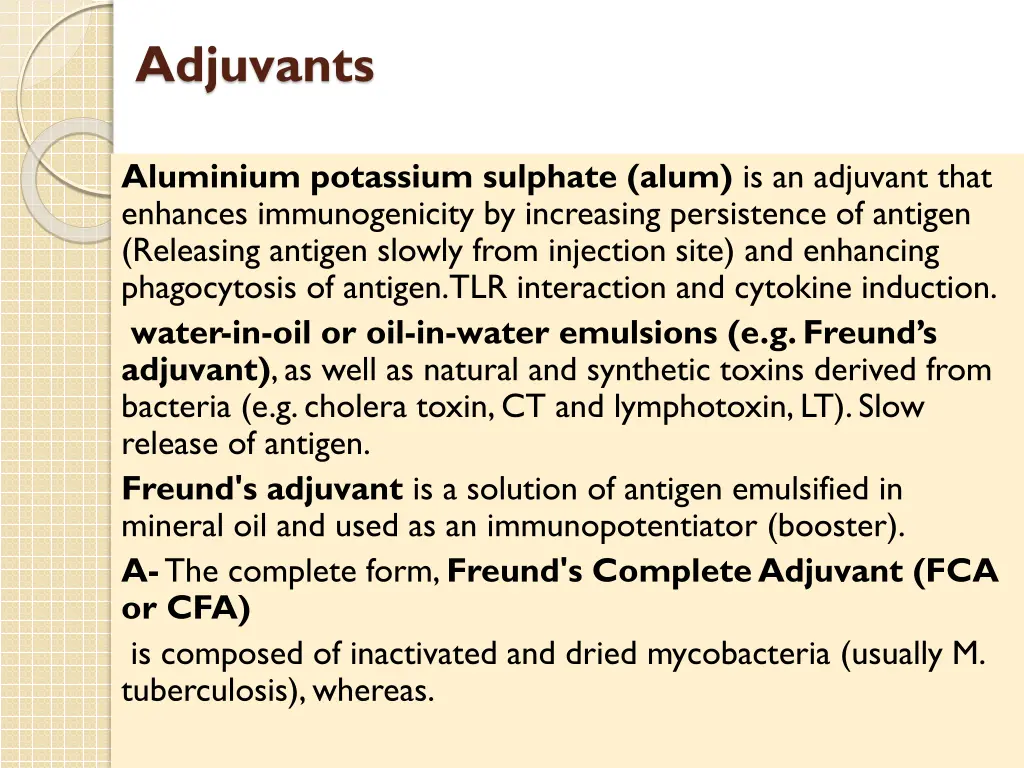 adjuvants