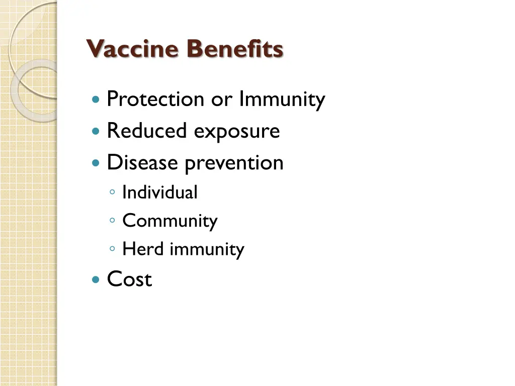 vaccine benefits