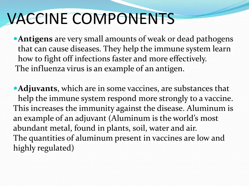 vaccine components