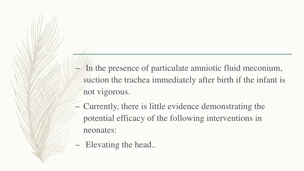 in the presence of particulate amniotic fluid