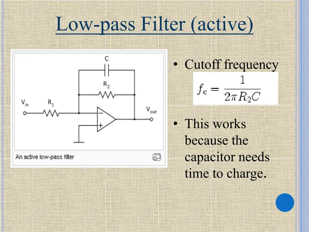 low pass filter active