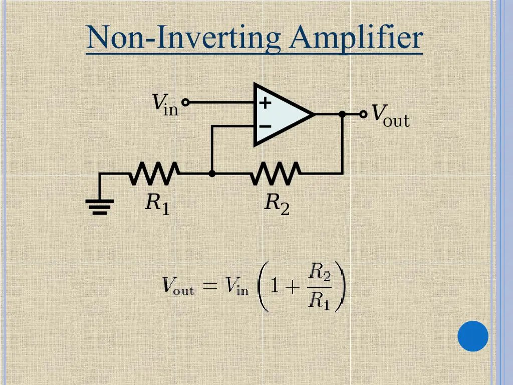 non inverting amplifier