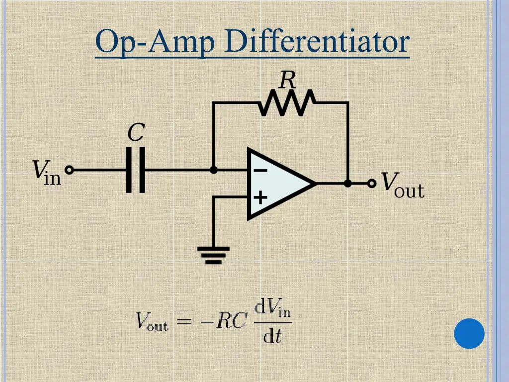 op amp differentiator