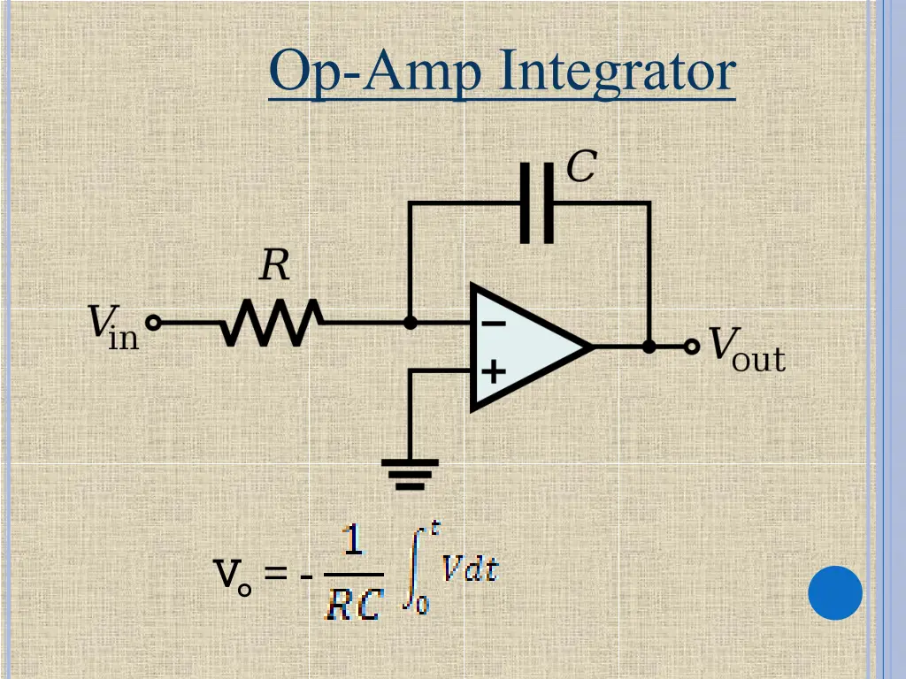 op amp integrator