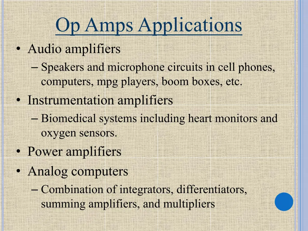 op amps applications audio amplifiers speakers