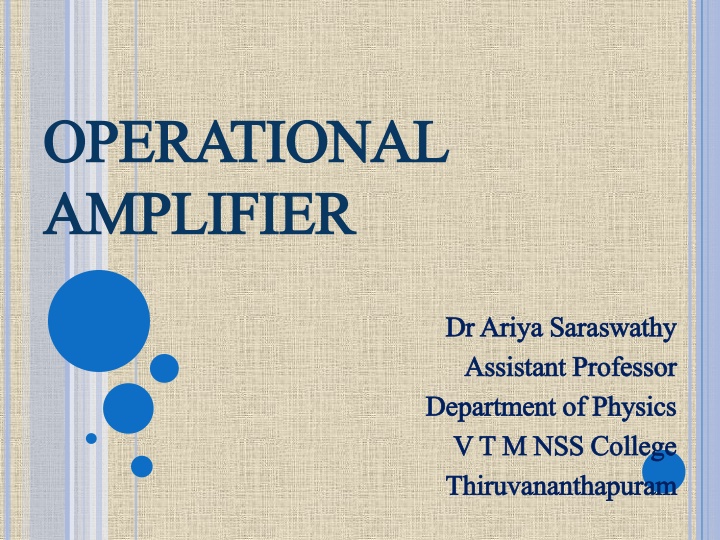 operational operational amplifier amplifier