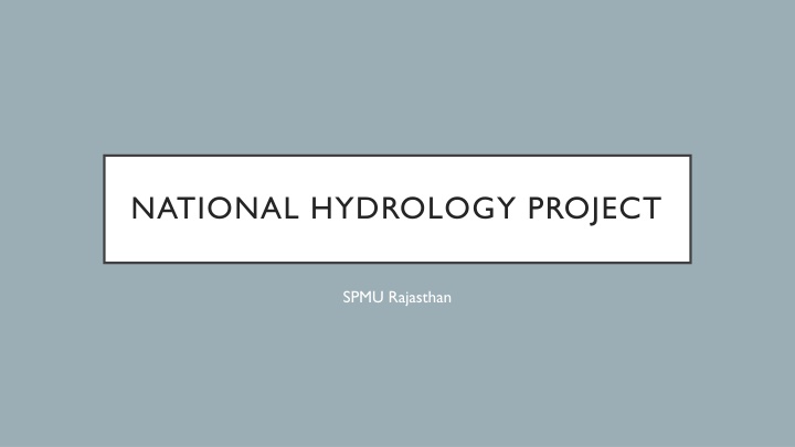 national hydrology project