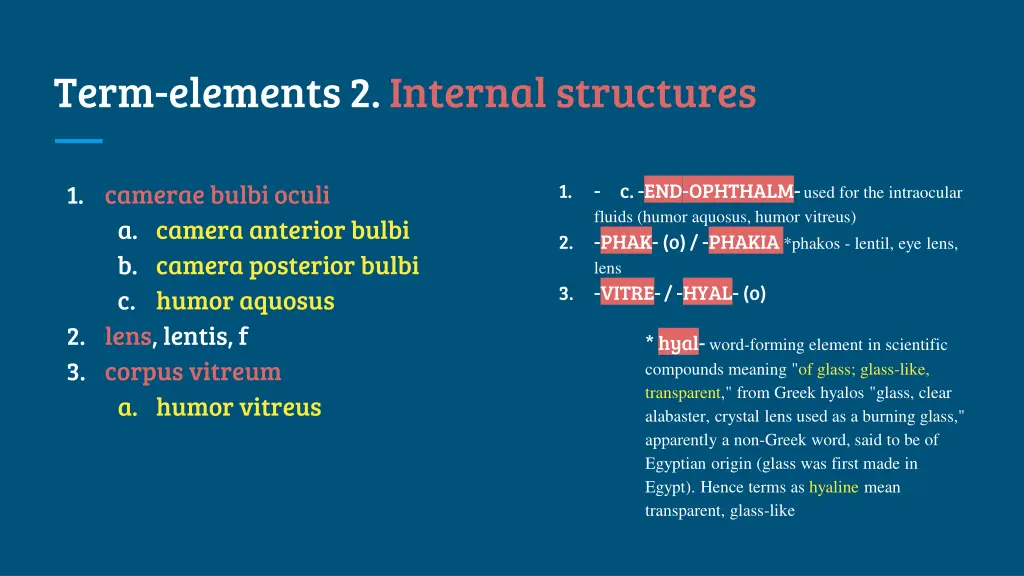 term elements 2 internal structures