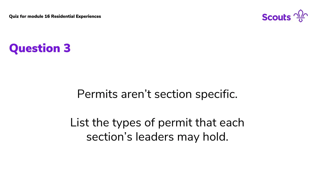 quiz for module 16 residential experiences 3