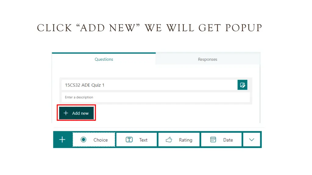 click add new we will get popup