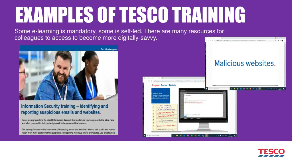 examples of tesco training some e learning