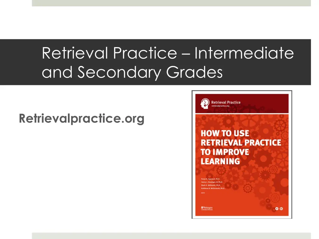 retrieval practice intermediate and secondary