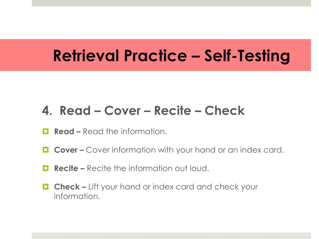 retrieval practice self testing 5