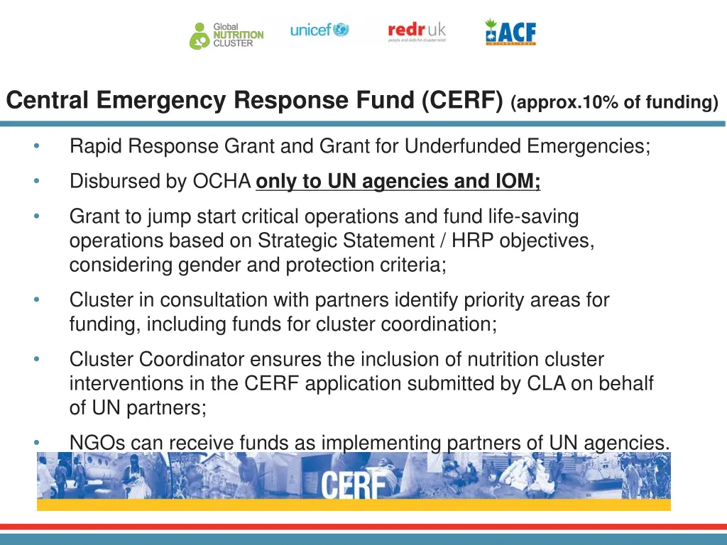 central emergency response fund cerf approx