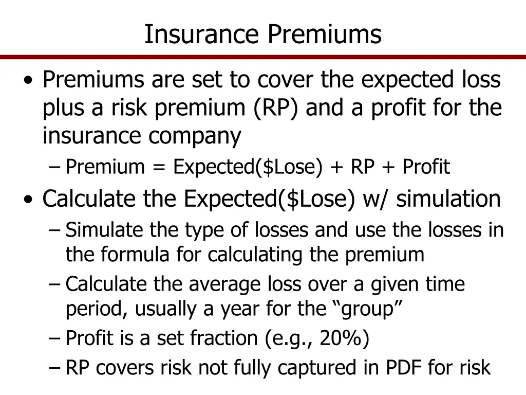 insurance premiums