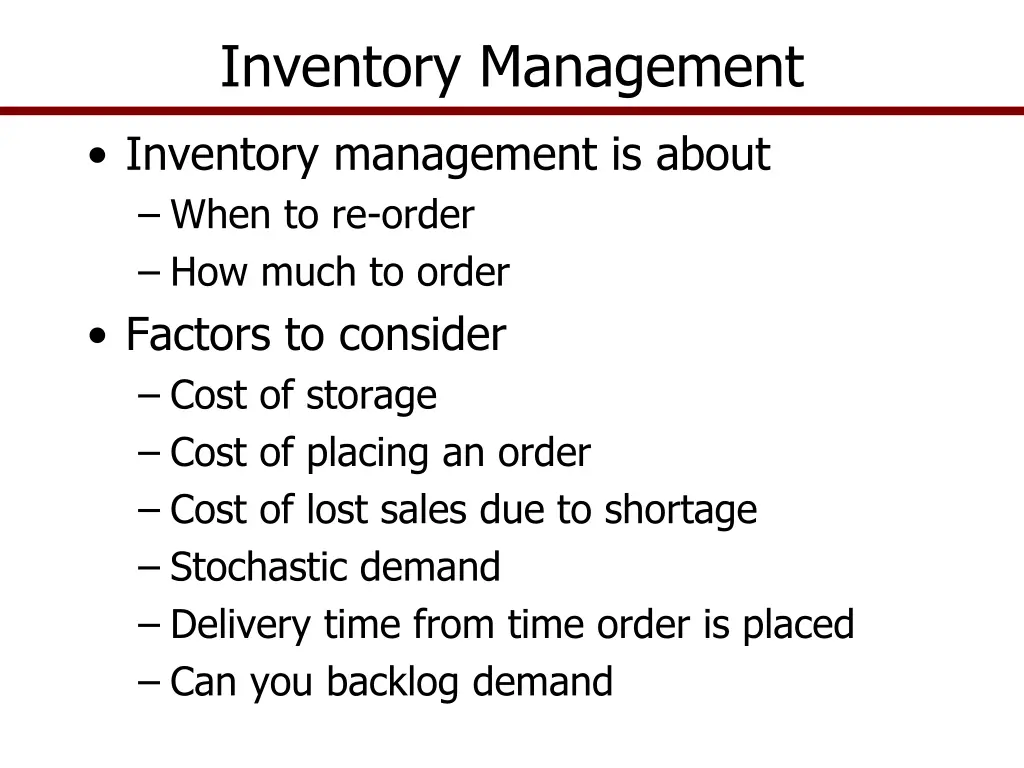 inventory management