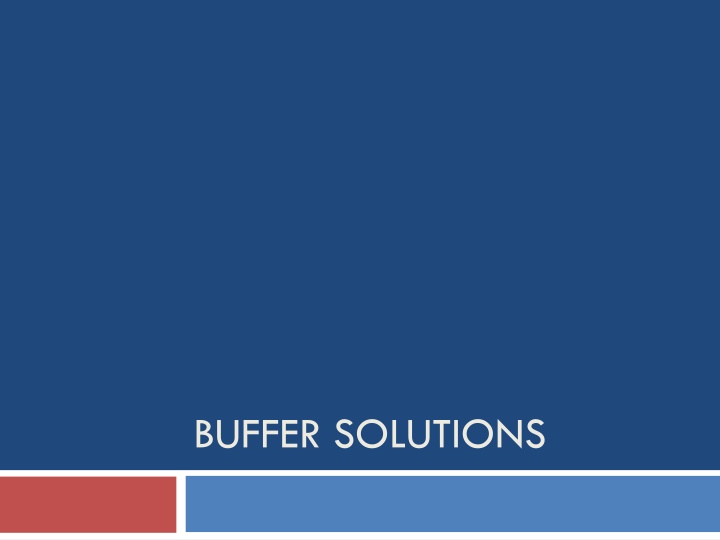 buffer solutions