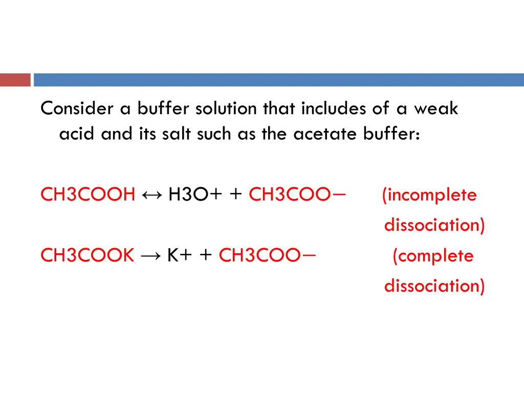 consider a buffer solution that includes