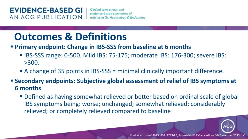 outcomes definitions primary endpoint change