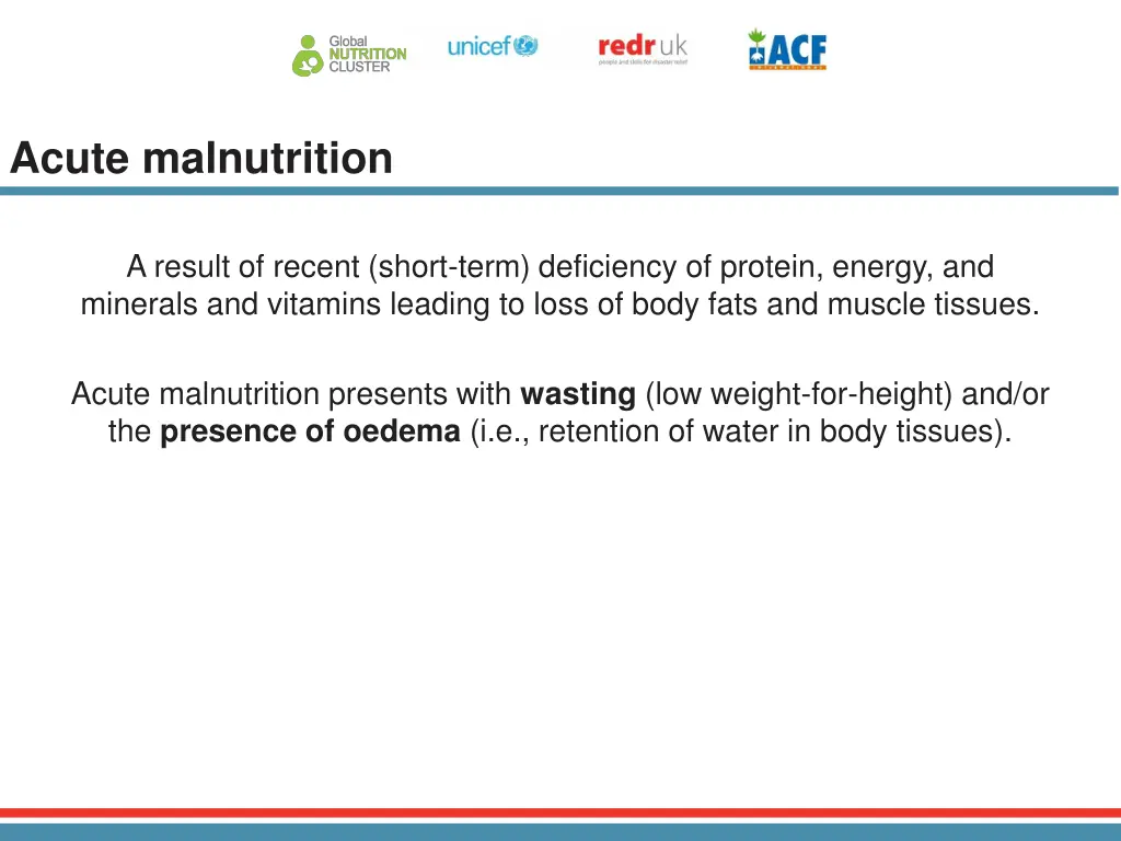 acute malnutrition