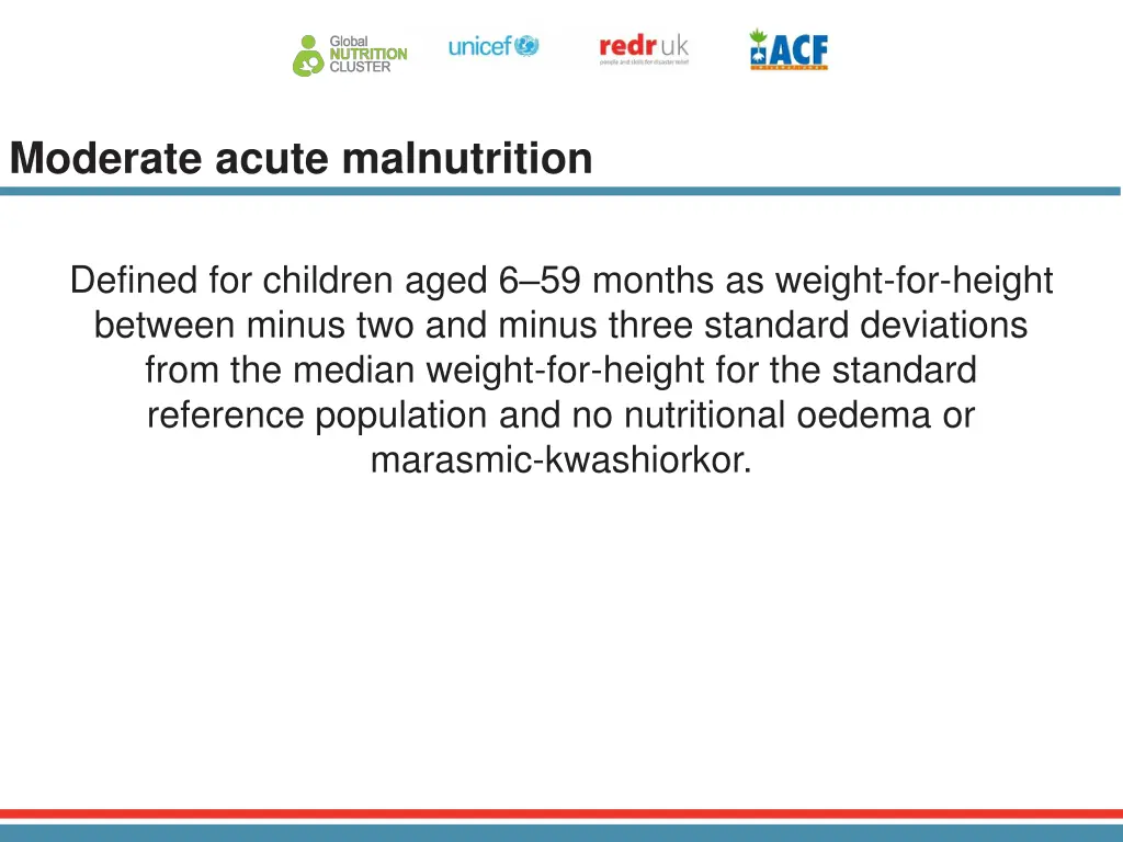 moderate acute malnutrition