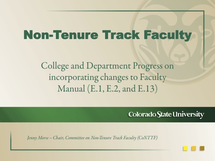 non non tenure track faculty tenure track faculty