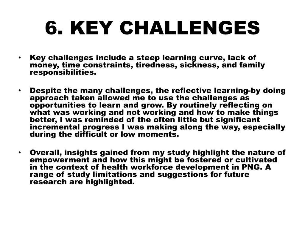 6 key challenges