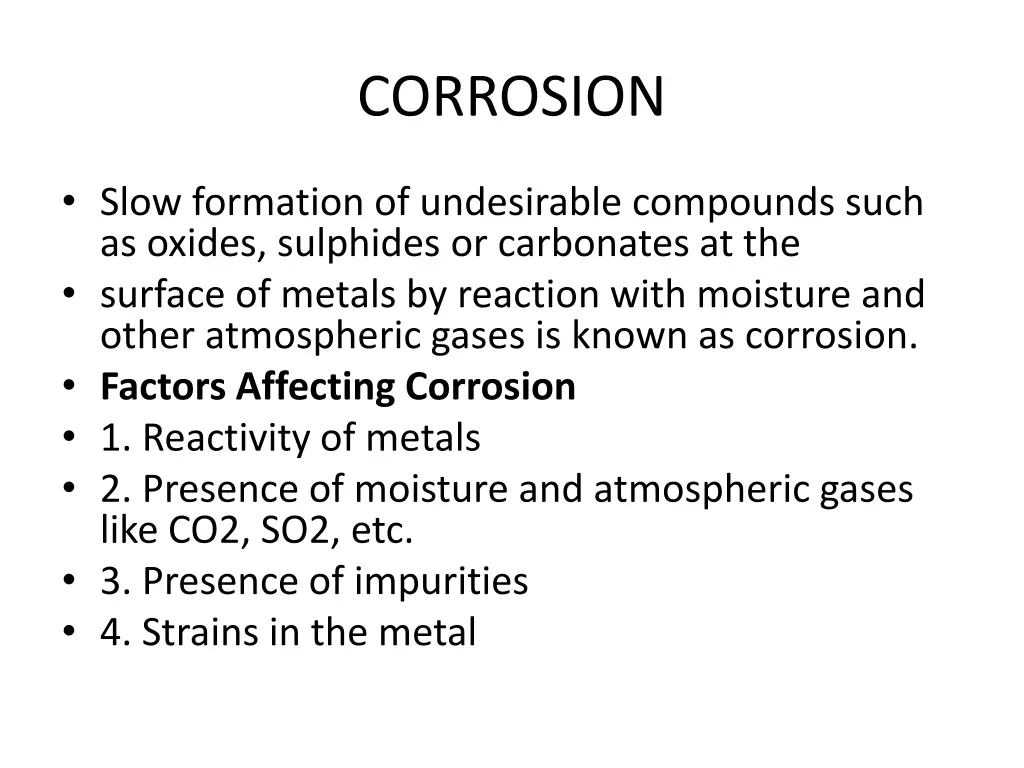 corrosion