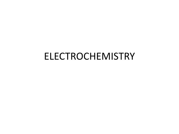 electrochemistry