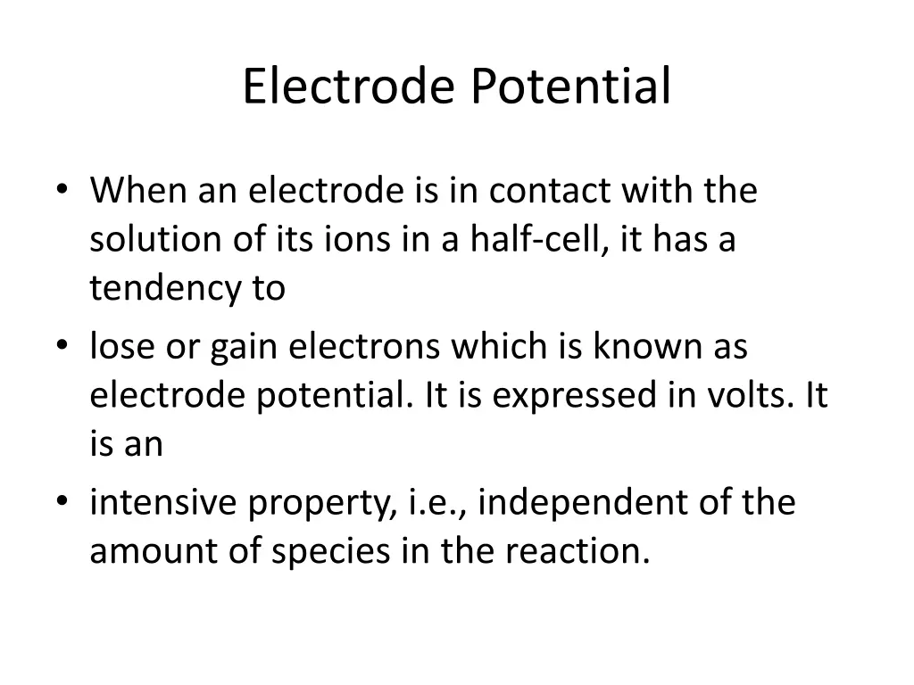 electrode potential