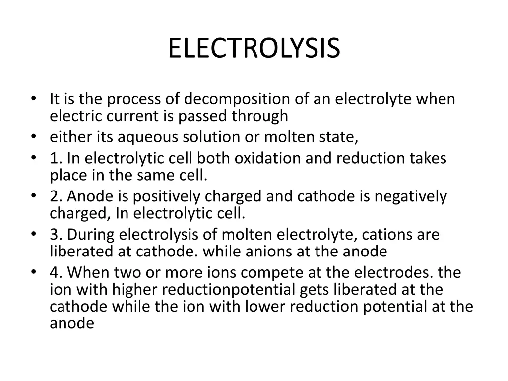 electrolysis