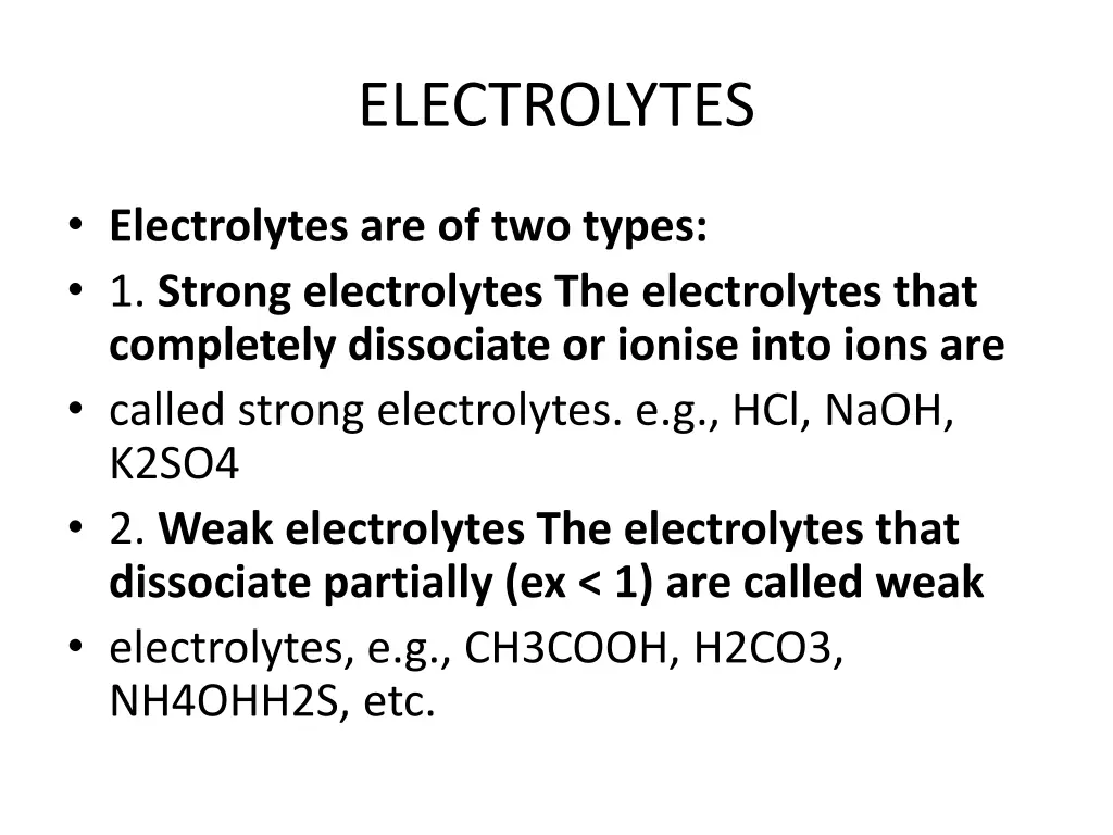 electrolytes