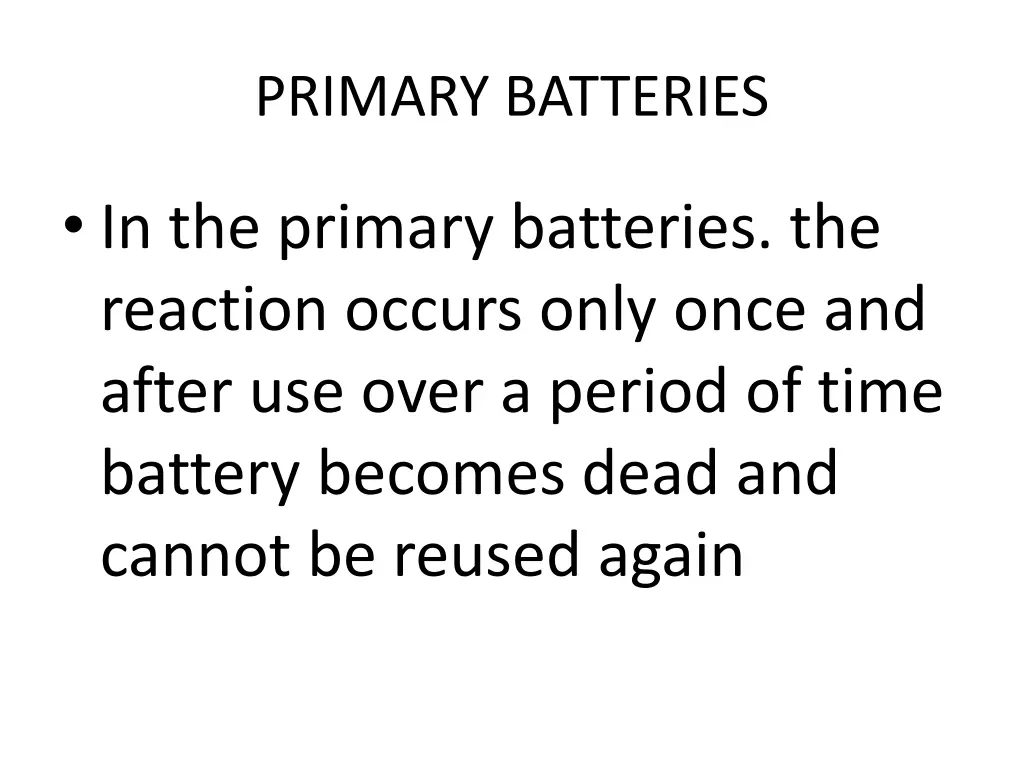 primary batteries